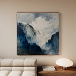 Abstract 1047 Canvas Art 16" x 16" / 40 x 40 cm / Black