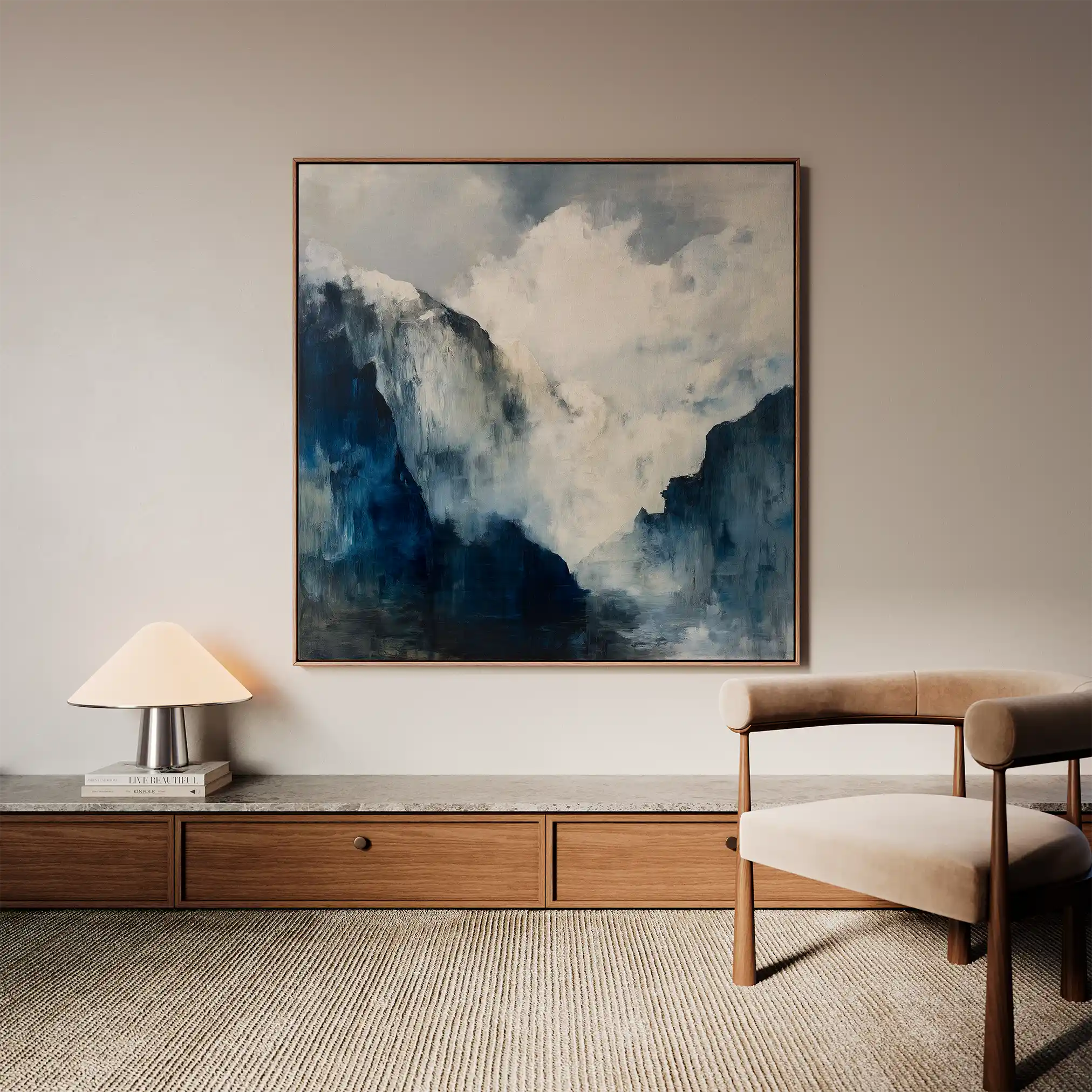 Abstract 1047 Canvas Art 60 x 60 cm / Black