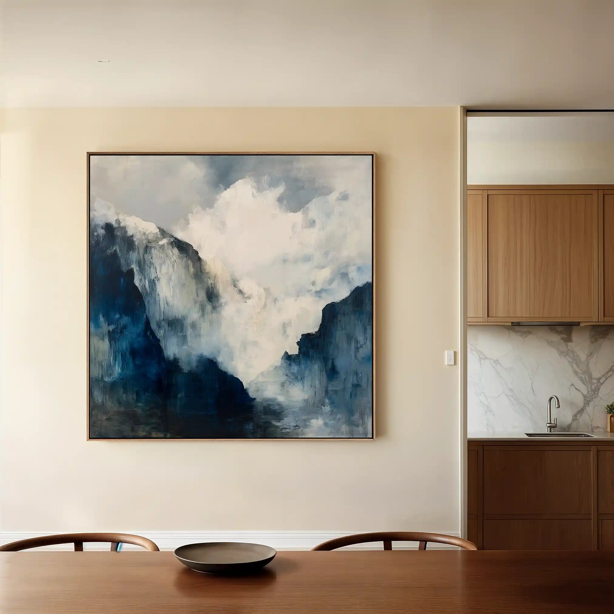 Abstract 1047 Canvas Art 60 x 60 cm / Black