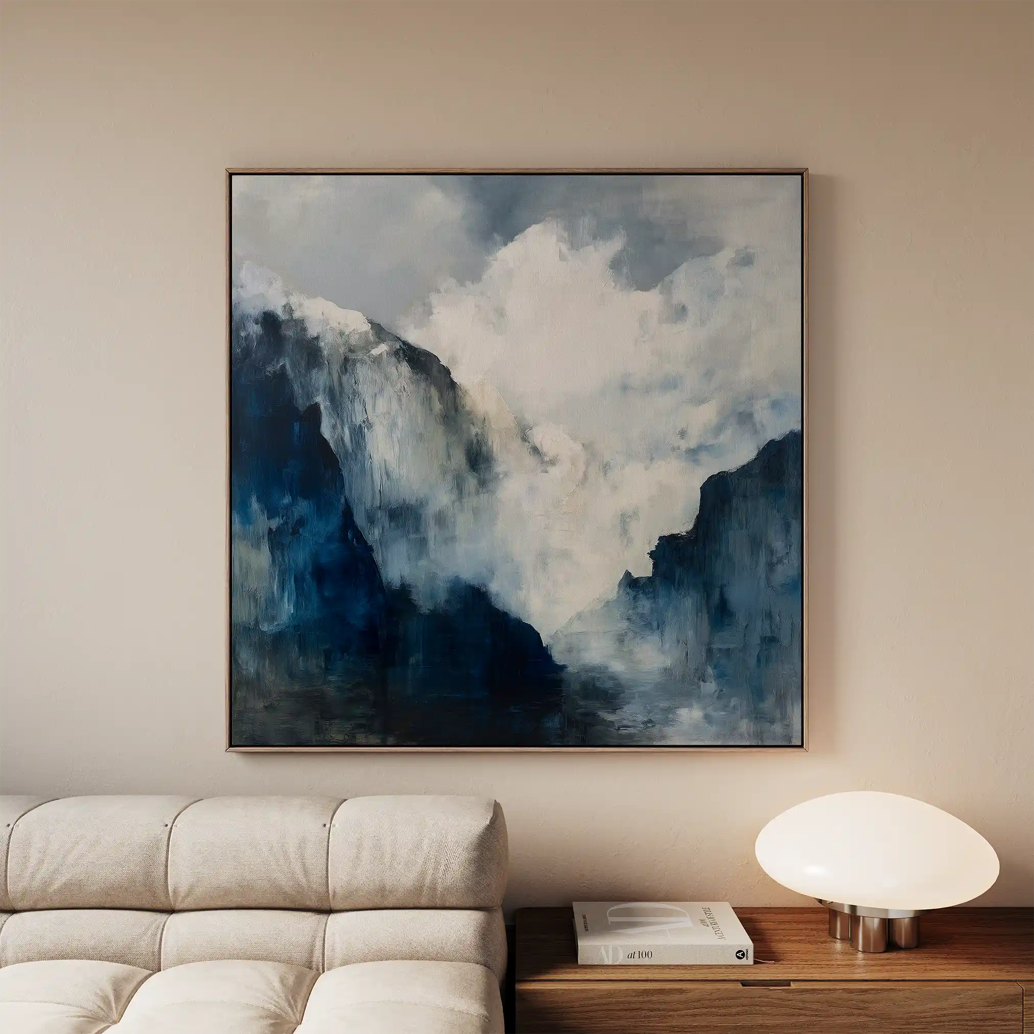 Abstract 1047 Canvas Art 60 x 60 cm / Black