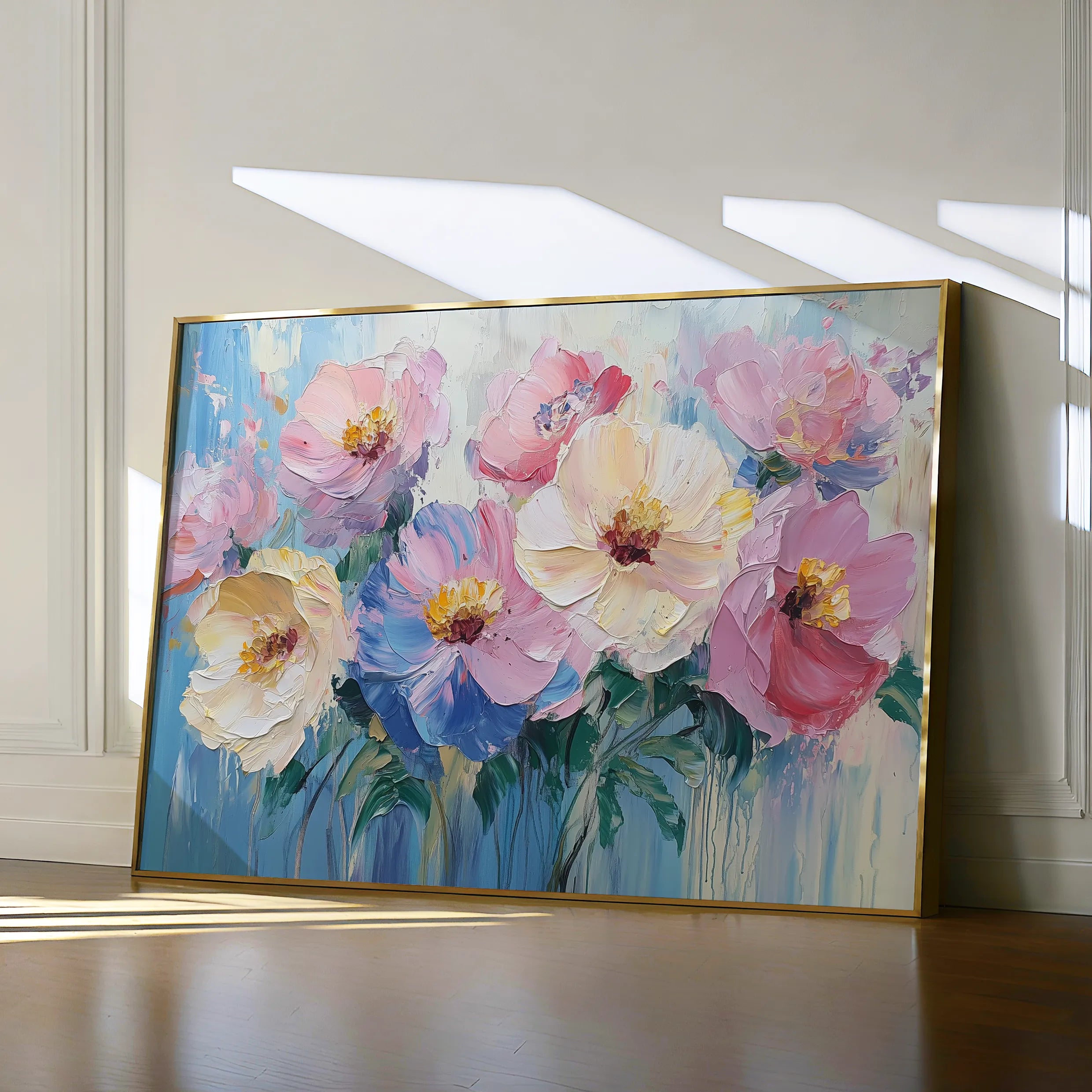 Floral 1047 Canvas Art 18" x 24" / 45 x 60 cm / Black
