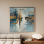 Abstract 1048 Canvas Art 16" x 16" / 40 x 40 cm / Black