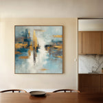 Abstract 1048 Canvas Art 16" x 16" / 40 x 40 cm / Black