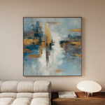 Abstract 1048 Canvas Art 60 x 60 cm / Black