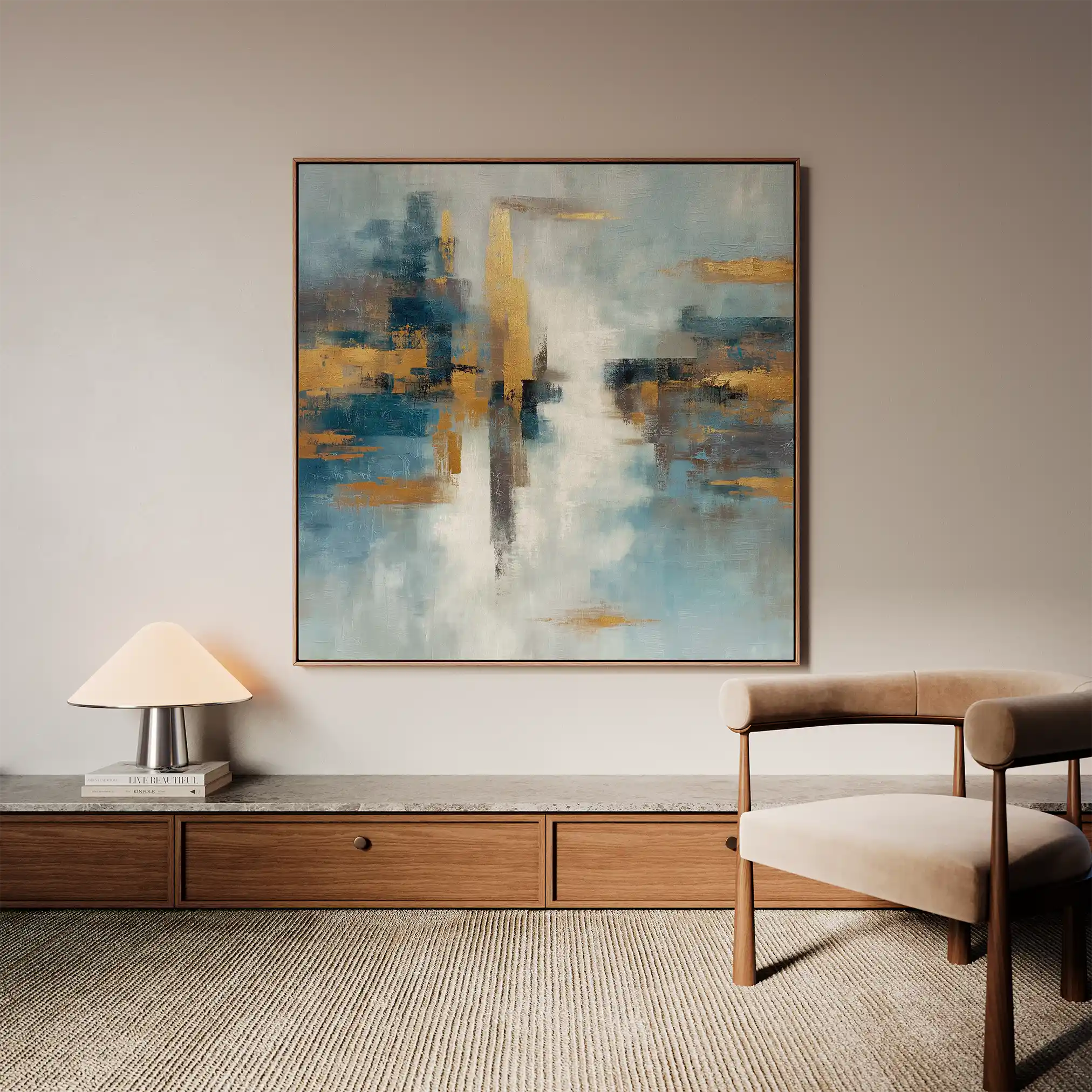 Abstract 1048 Canvas Art 60 x 60 cm / Black
