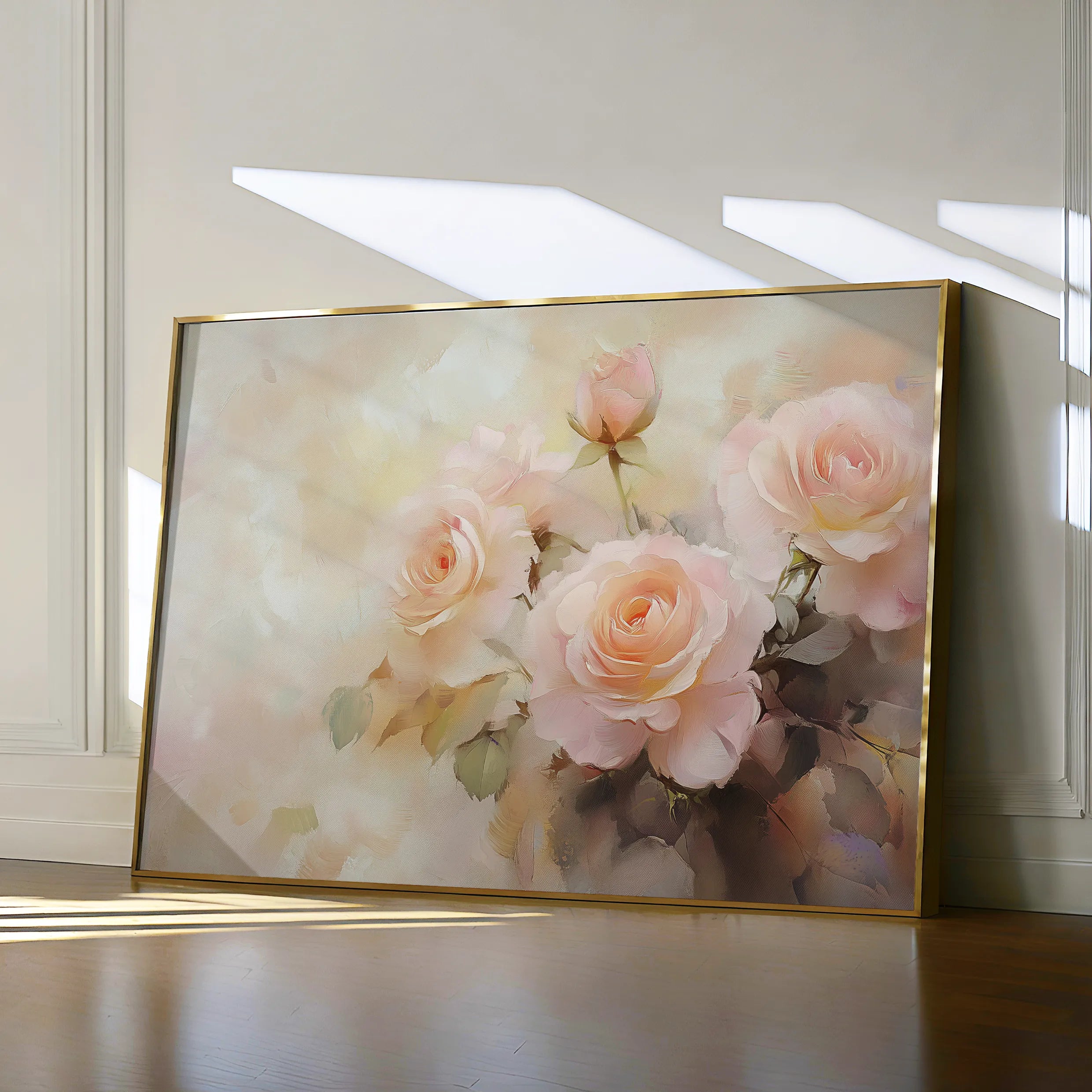 Floral 1048 Canvas Art 18" x 24" / 45 x 60 cm / Black