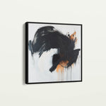 Abstract 1049 Canvas Art 16" x 16" / 40 x 40 cm / Black