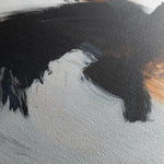 Abstract 1049 Canvas Art 16" x 16" / 40 x 40 cm / Black