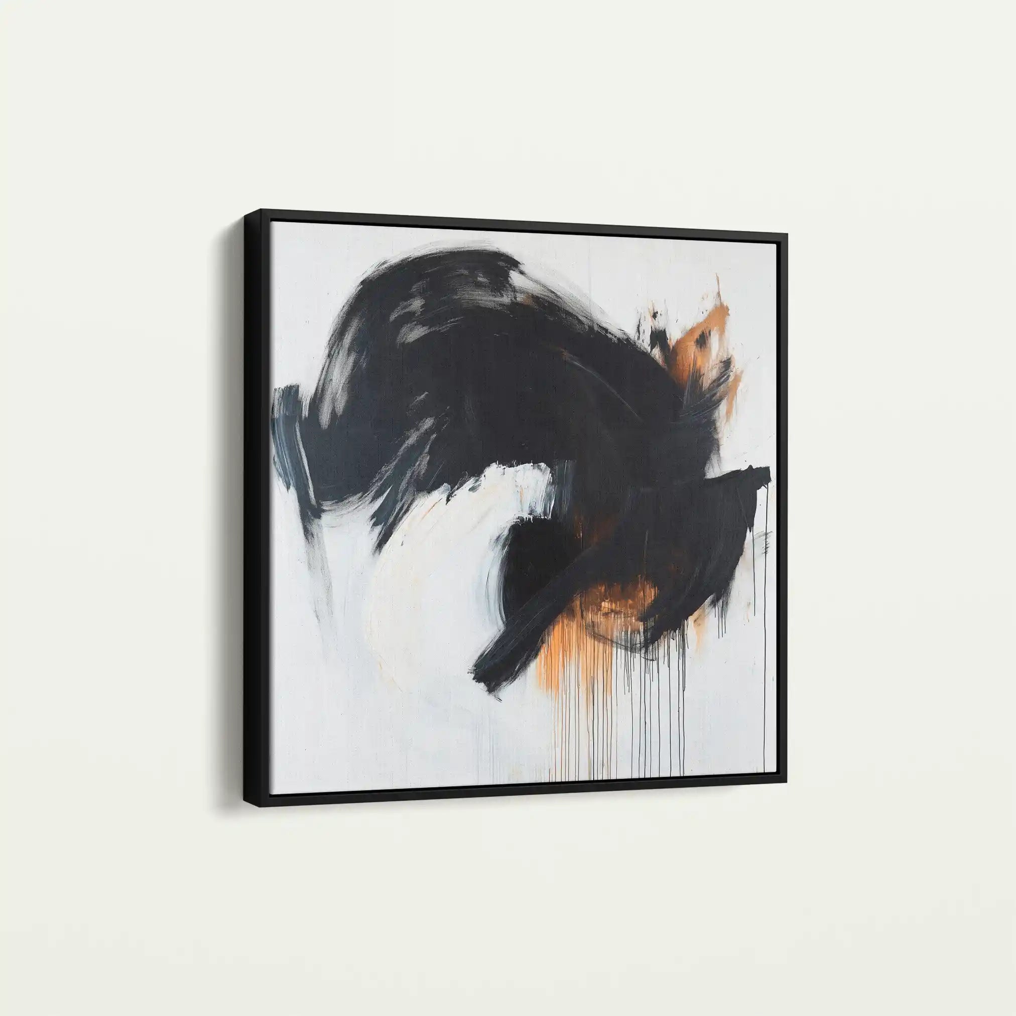 Abstract 1049 Canvas Art 60 x 60 cm / Black