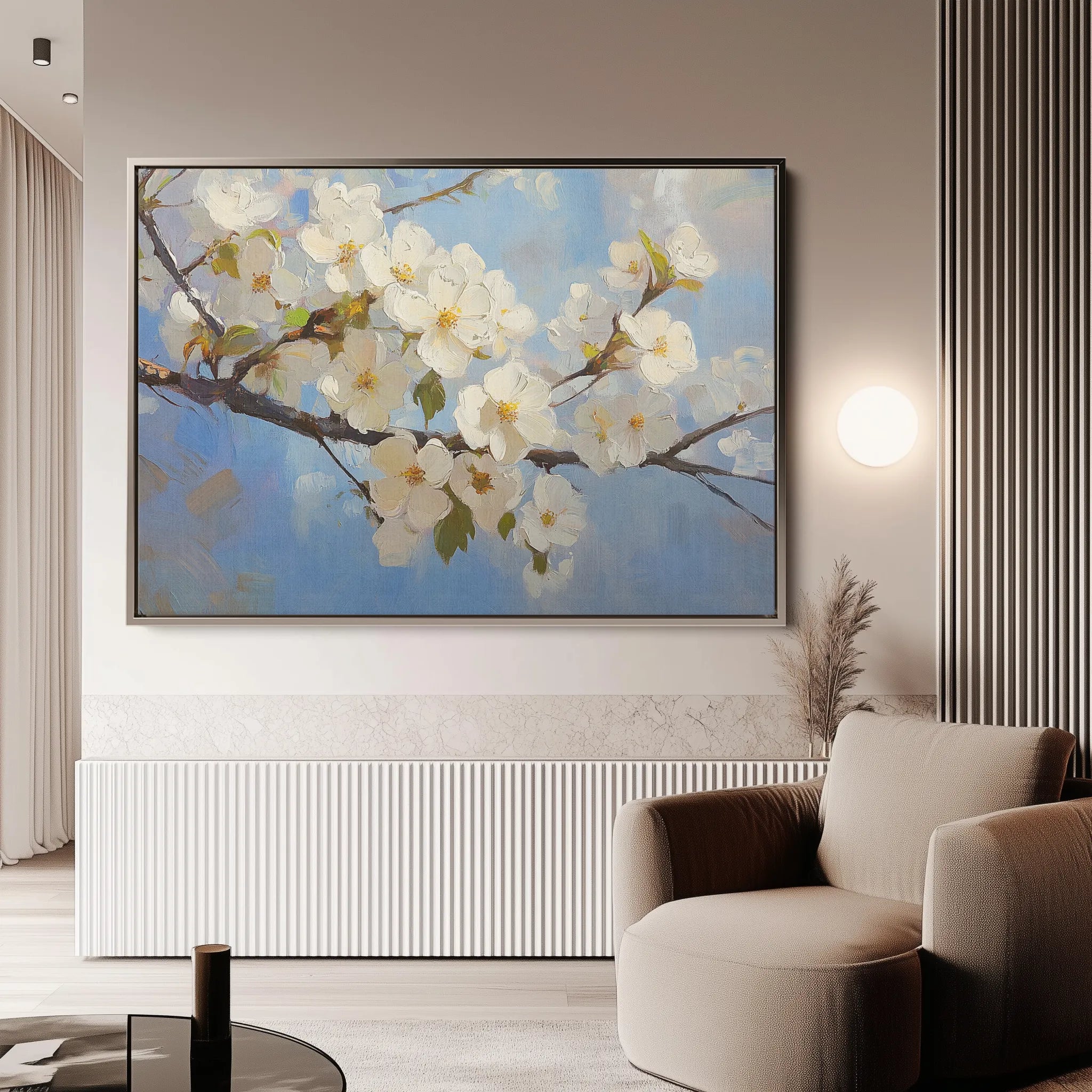 Floral 1049 Canvas Art 18" x 24" / 45 x 60 cm / Black