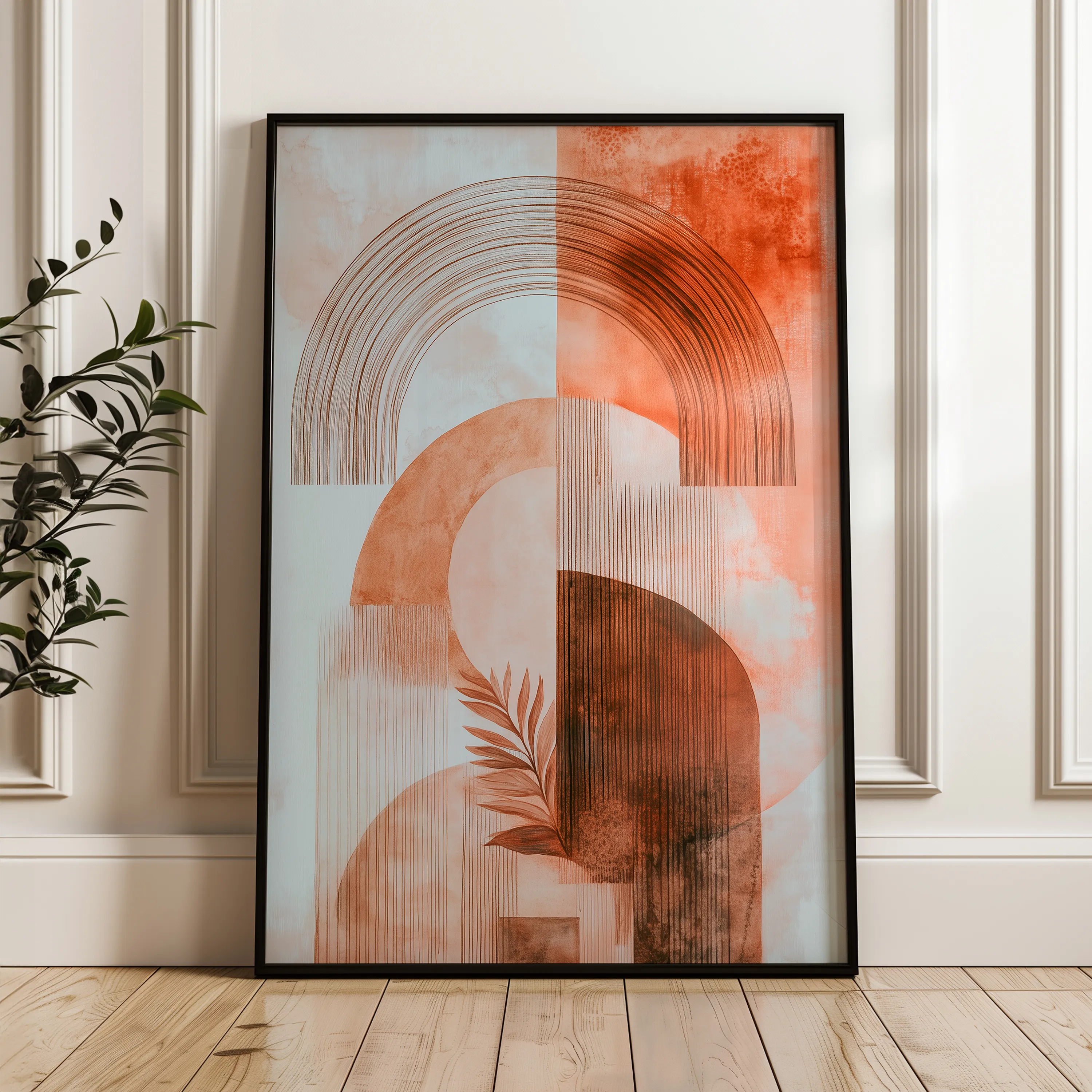 Boho 105 Canvas Art 18" x 24" / 45 x 60 cm / Black