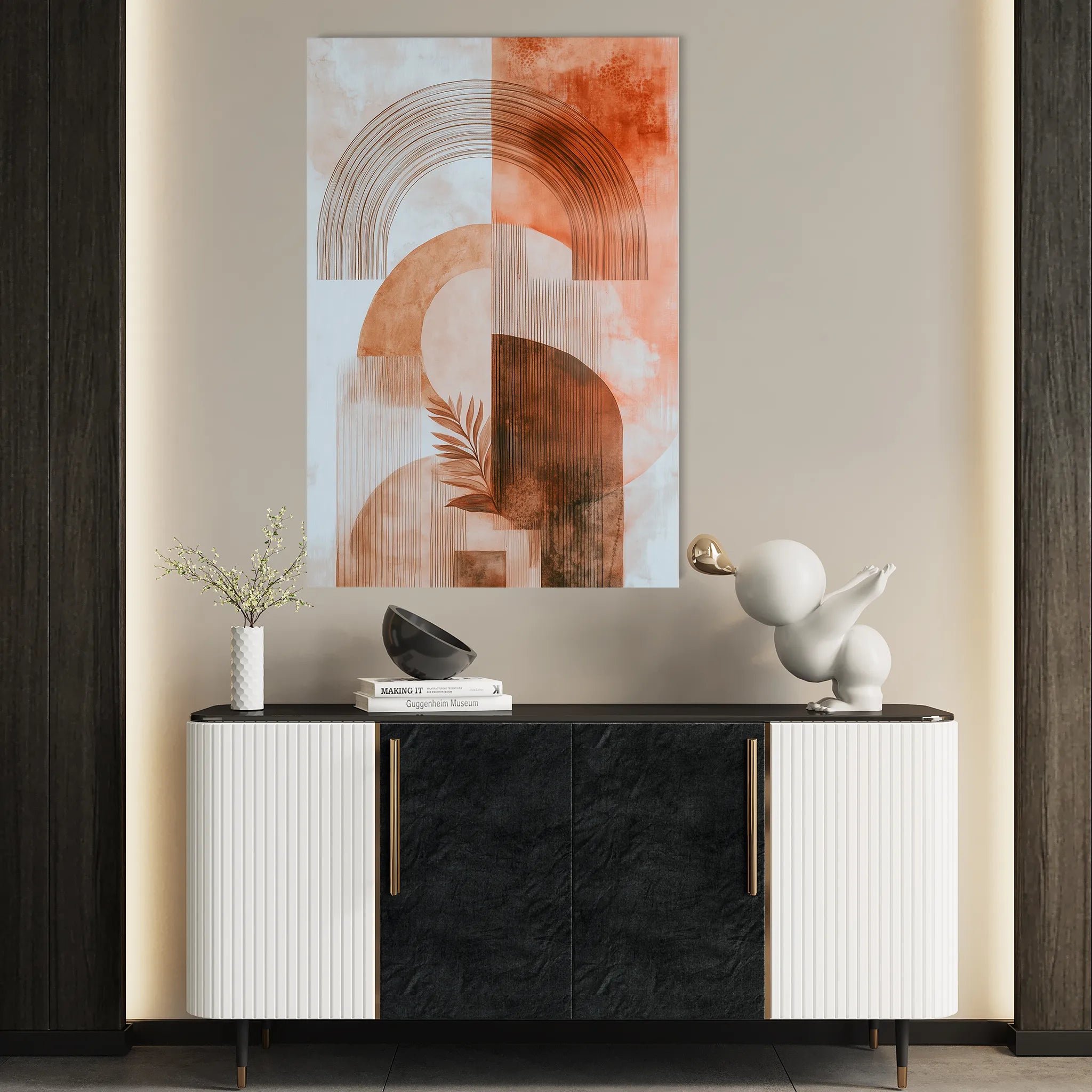 Boho 105 Canvas Art 18" x 24" / 45 x 60 cm / Black