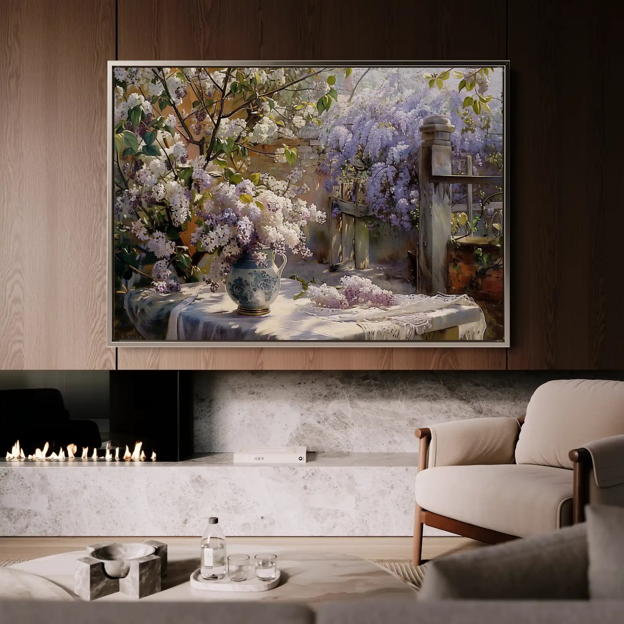 Floral 105 Canvas Art 60 x 40 cm / Black