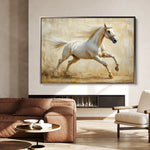 Horses 105 Canvas Art 18" x 24" / 45 x 60 cm / Black