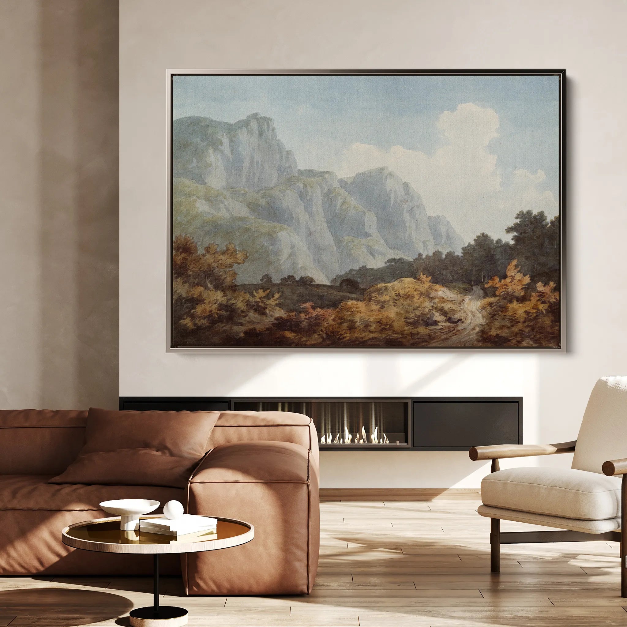 Landscape 105 Canvas Art 18" x 24" / 45 x 60 cm / Black
