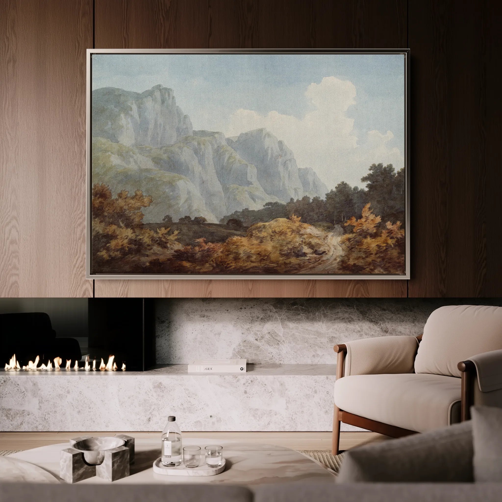 Landscape 105 Canvas Art 18" x 24" / 45 x 60 cm / Black