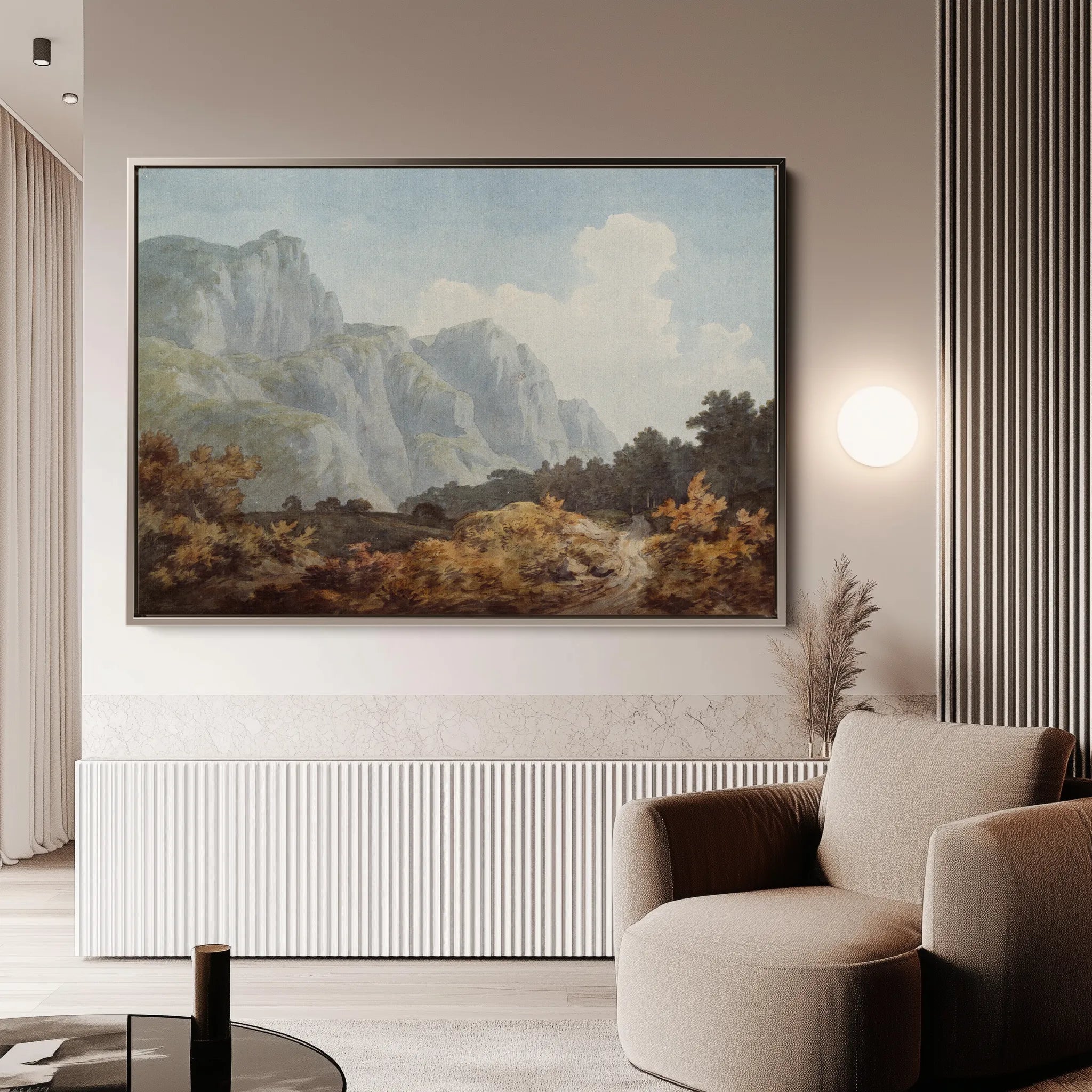 Landscape 105 Canvas Art 18" x 24" / 45 x 60 cm / Black