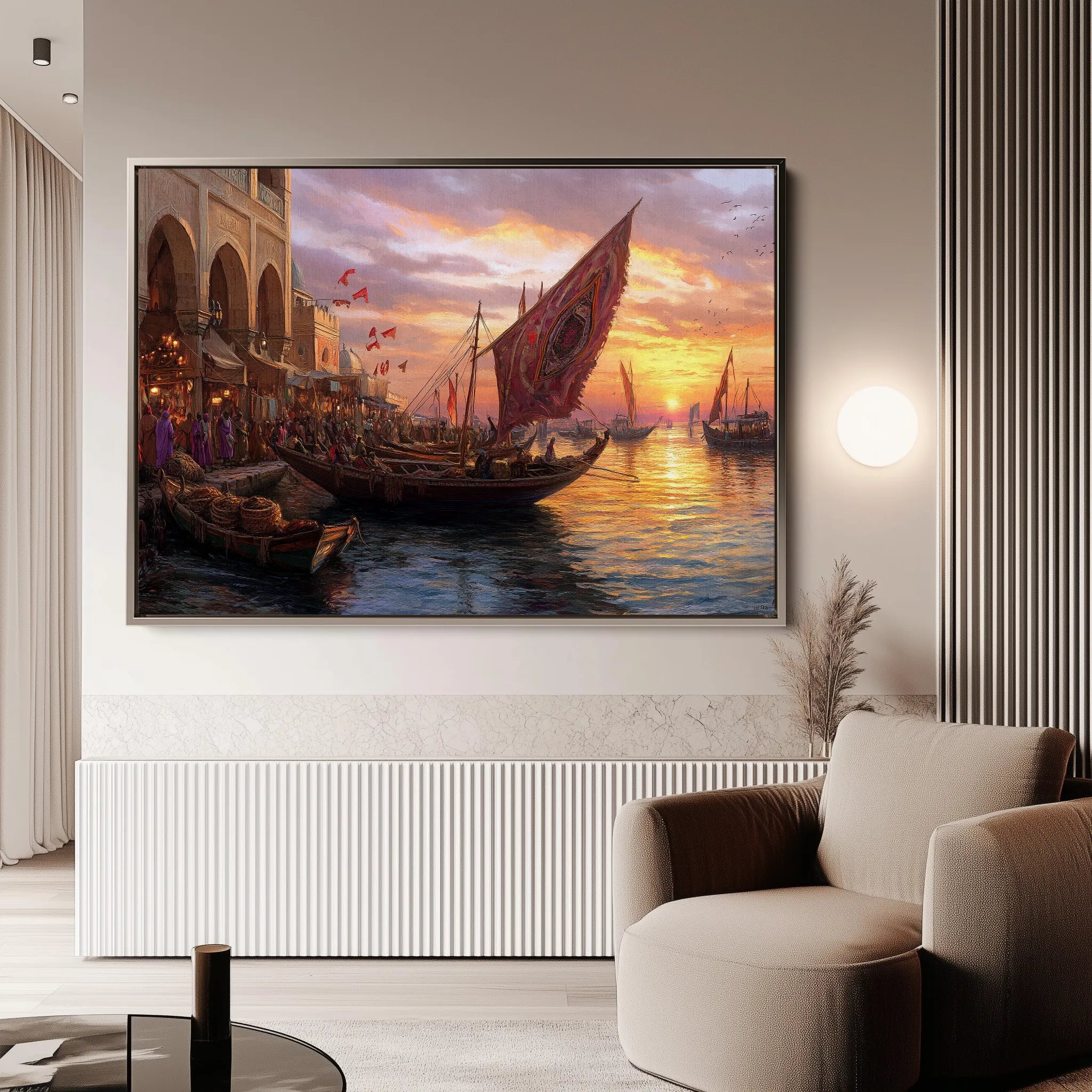 Orientalist 105 Canvas Art 18" x 24" / 45 x 60 cm / Black