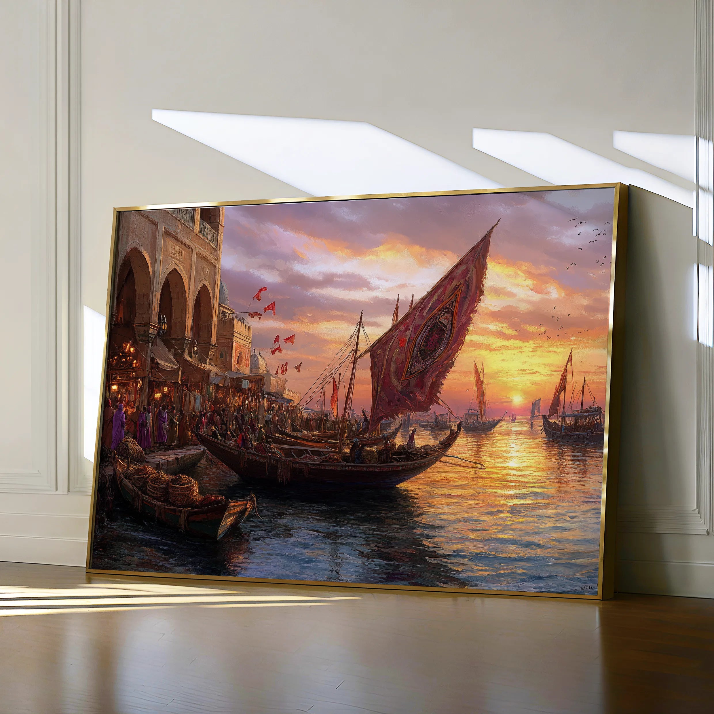 Orientalist 105 Canvas Art 18" x 24" / 45 x 60 cm / Black