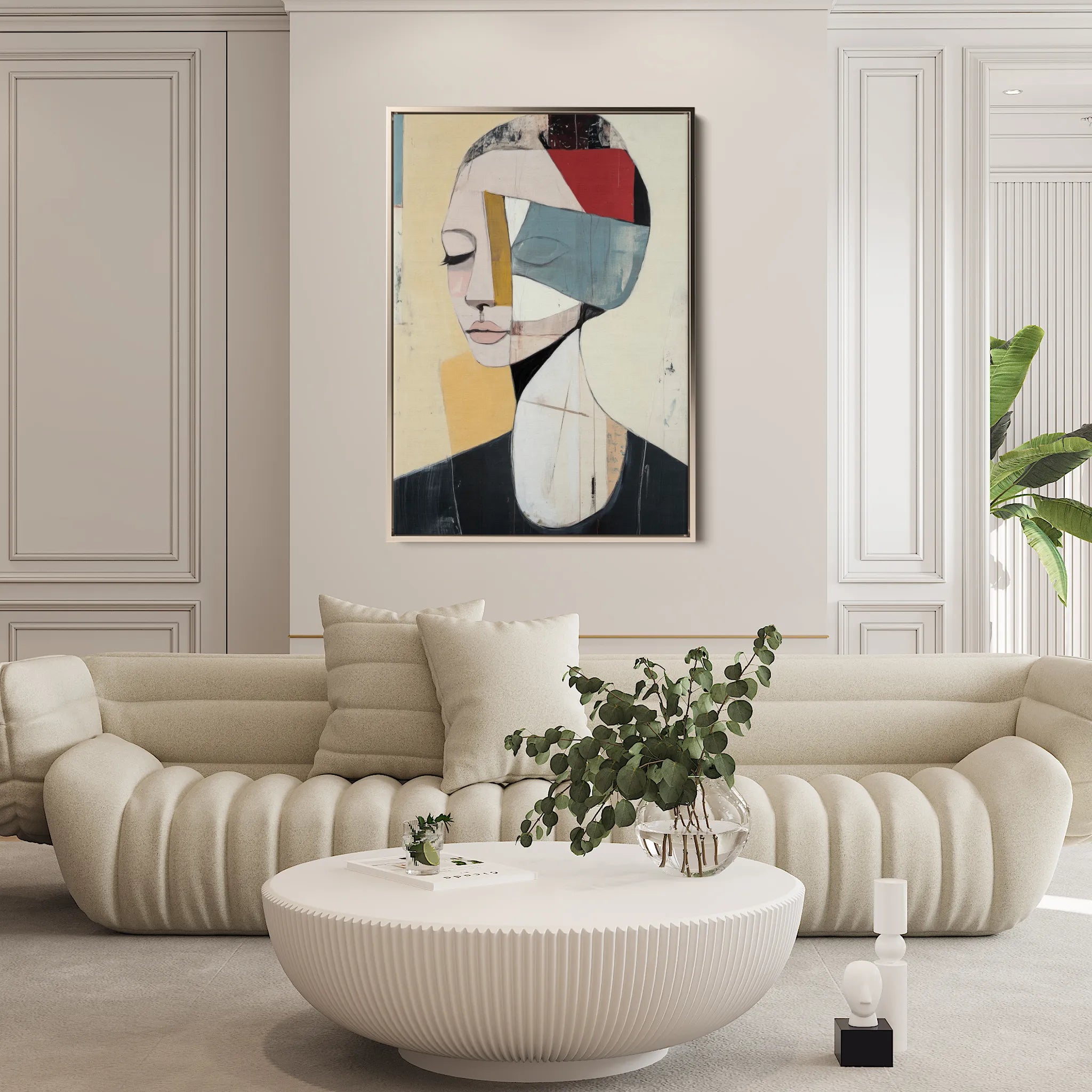 Portrait 105 Canvas Art 18" x 24" / 45 x 60 cm / Black