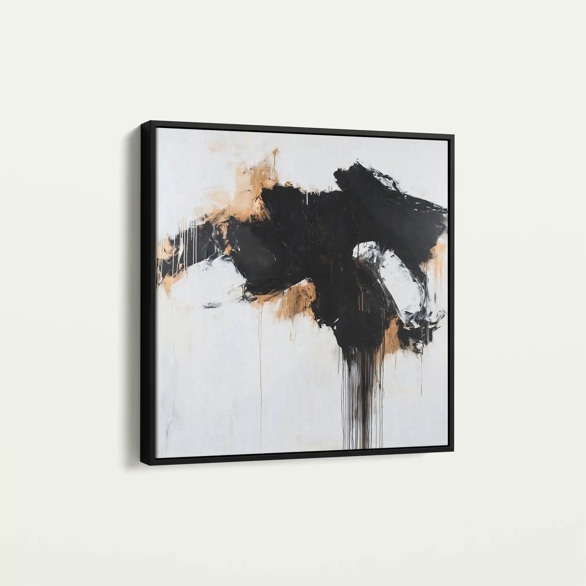 Abstract 1050 Canvas Art 60 x 60 cm / Black