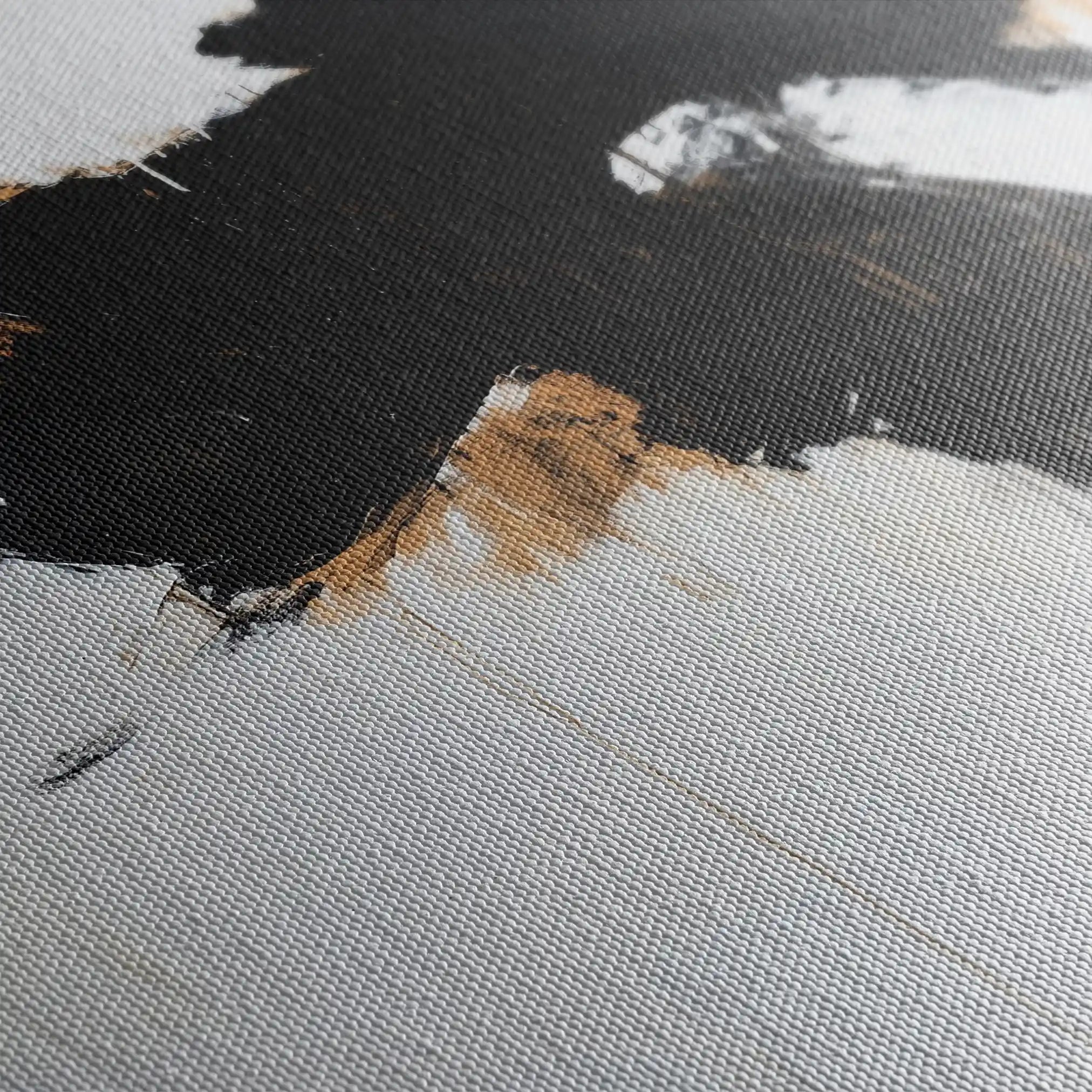 Abstract 1050 Canvas Art 60 x 60 cm / Black