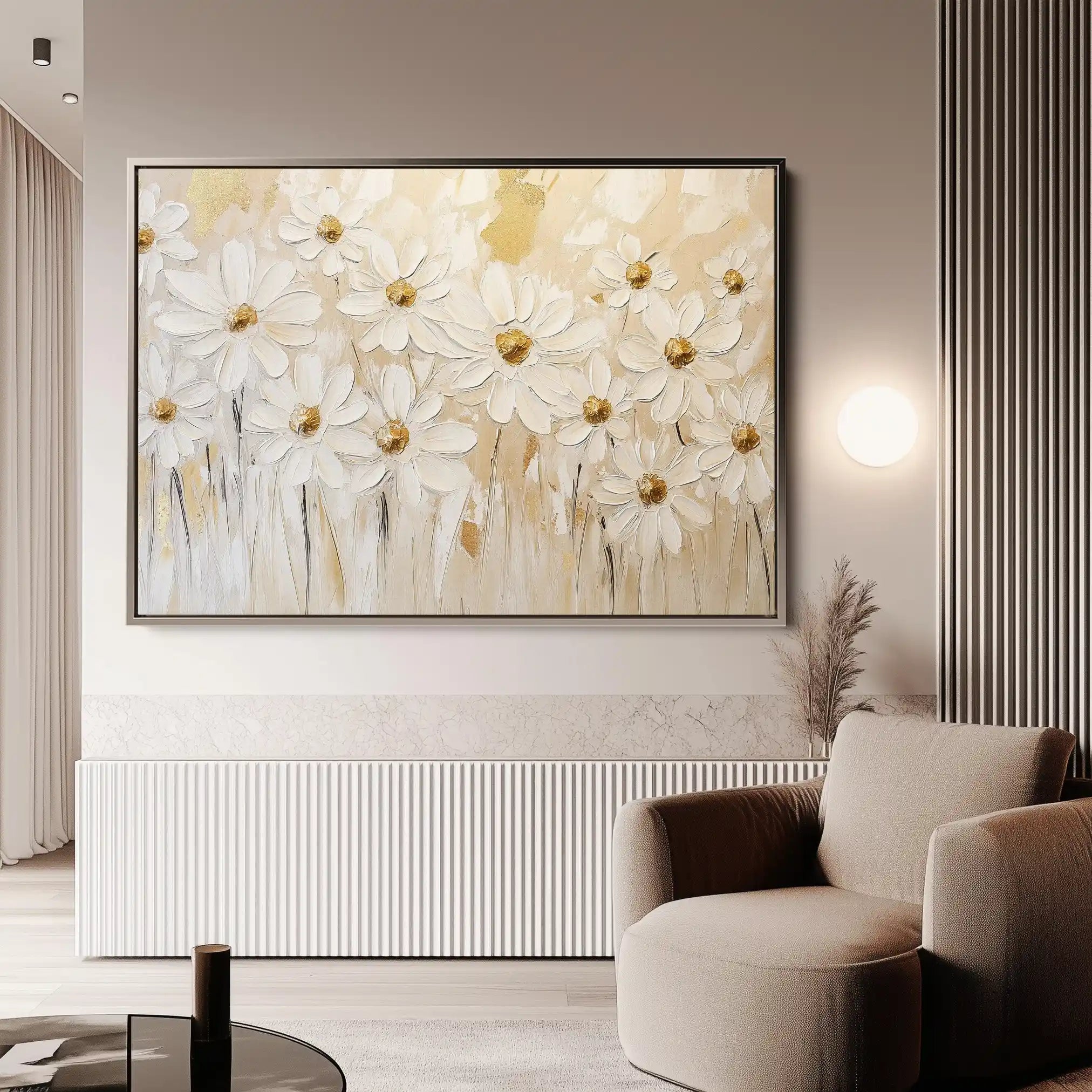 Floral 1050 Canvas Art 18" x 24" / 45 x 60 cm / Black