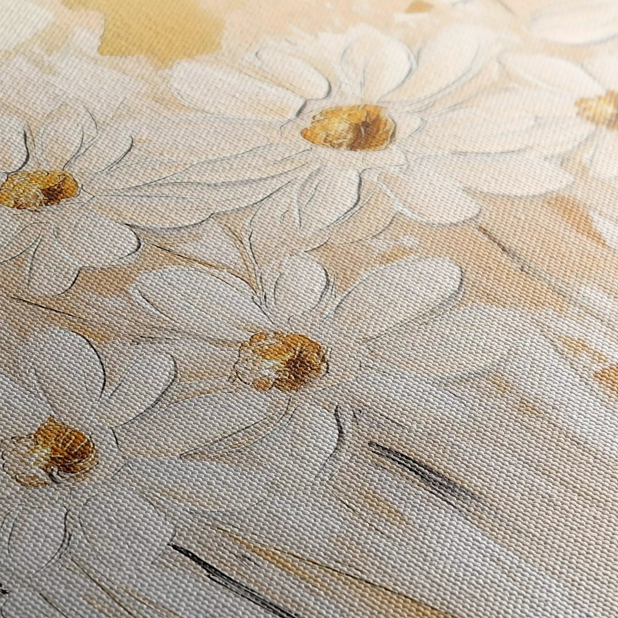 Floral 1050 Canvas Art 18" x 24" / 45 x 60 cm / Black