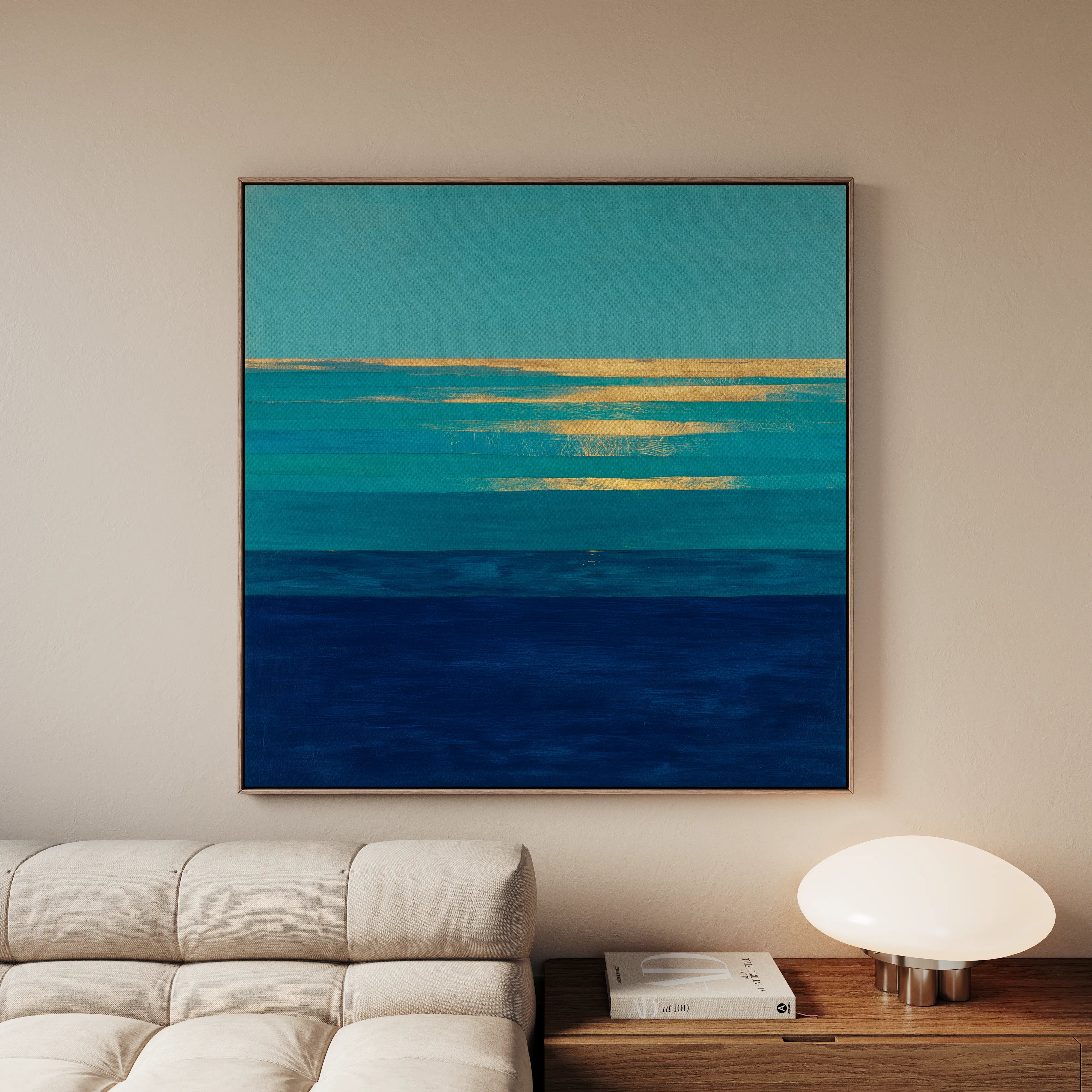 Abstract 1051 Canvas Art 16" x 16" / 40 x 40 cm / Black