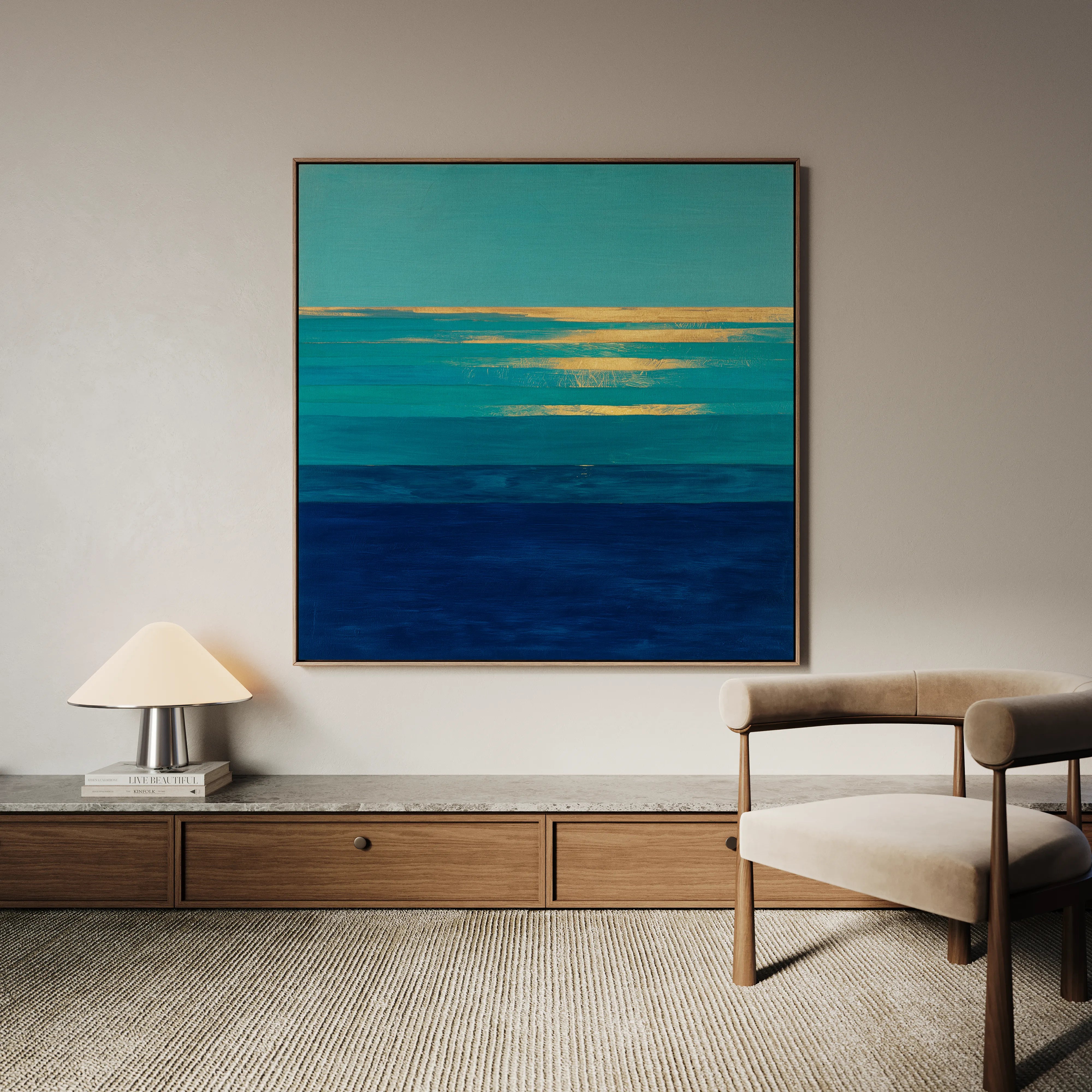 Abstract 1051 Canvas Art 16" x 16" / 40 x 40 cm / Black