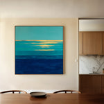 Abstract 1051 Canvas Art 16" x 16" / 40 x 40 cm / Black
