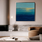 Abstract 1051 Canvas Art 16" x 16" / 40 x 40 cm / Black