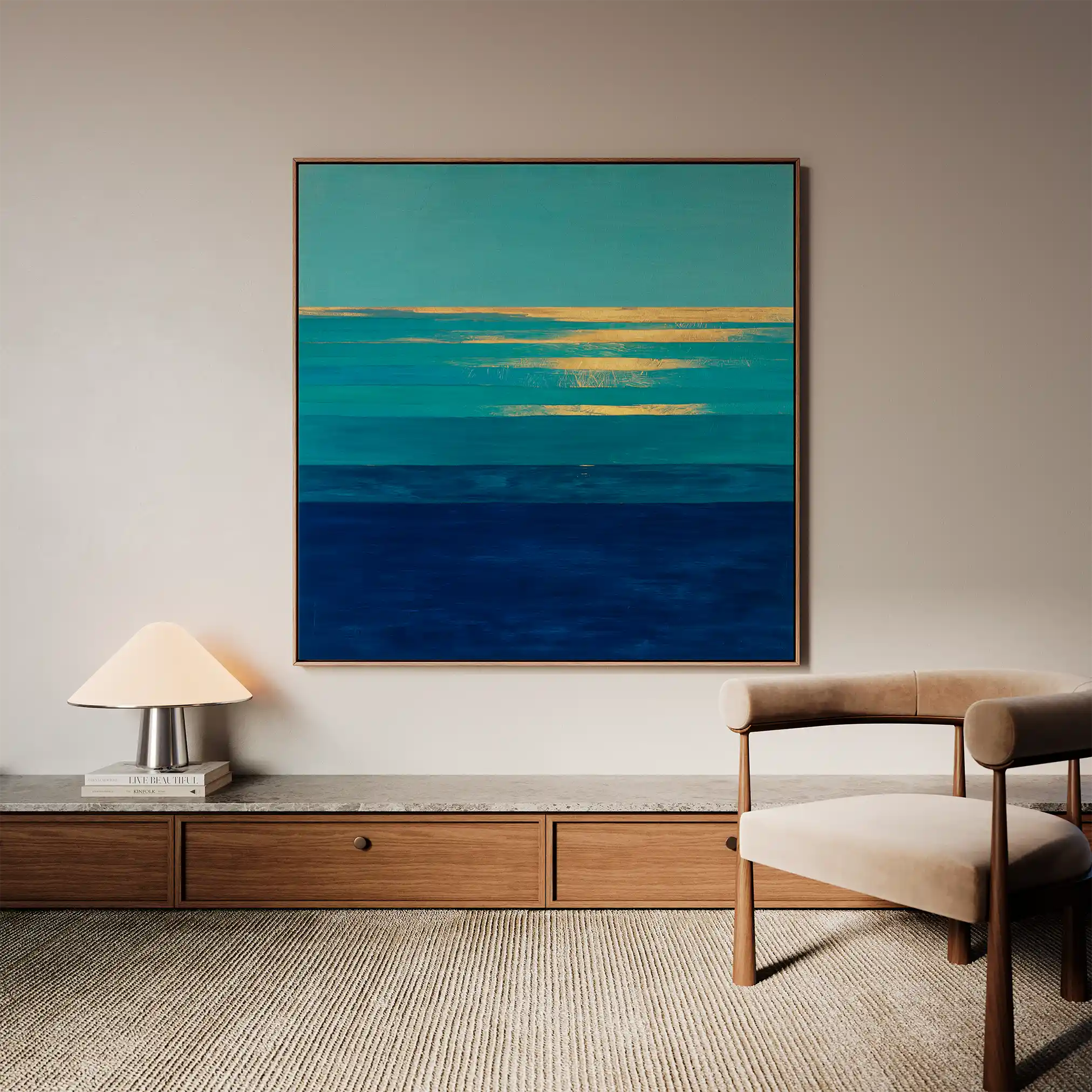 Abstract 1051 Canvas Art 60 x 60 cm / Black