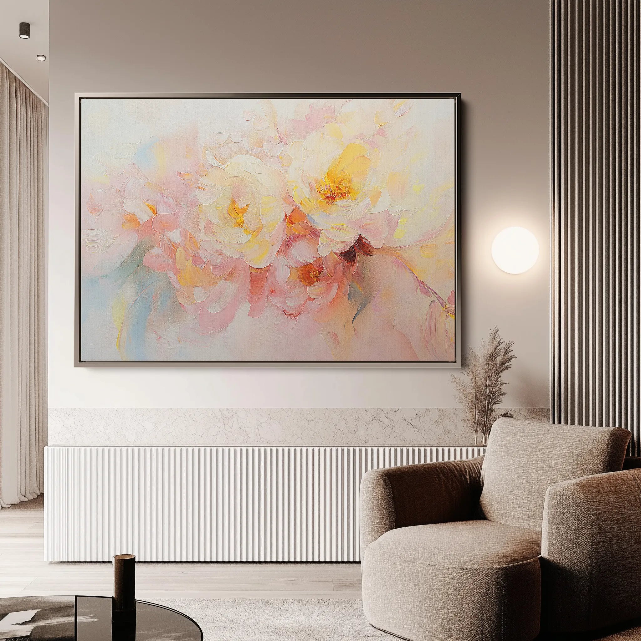 Floral 1051 Canvas Art 18" x 24" / 45 x 60 cm / Black