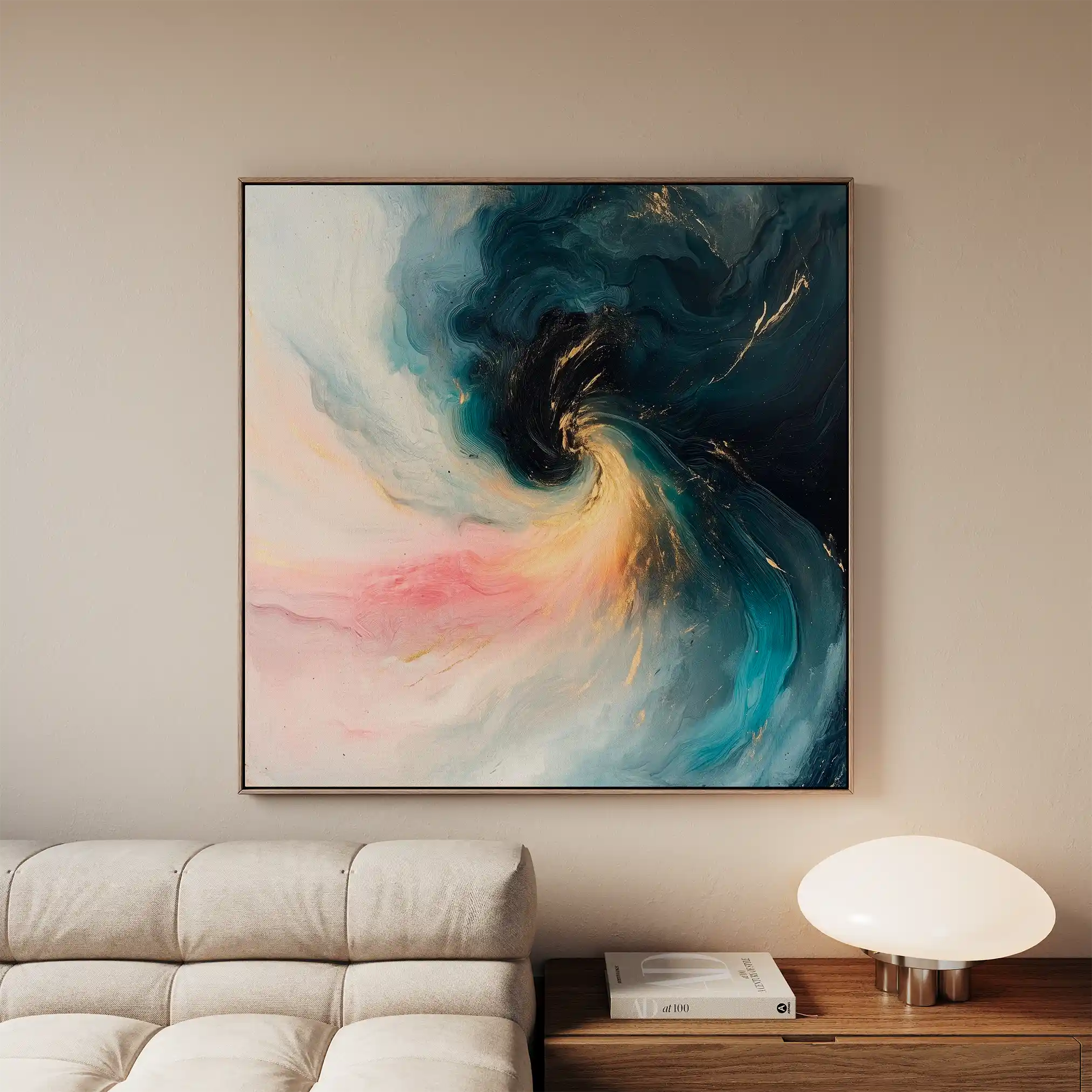 Abstract 1052 Canvas Art 60 x 60 cm / Black