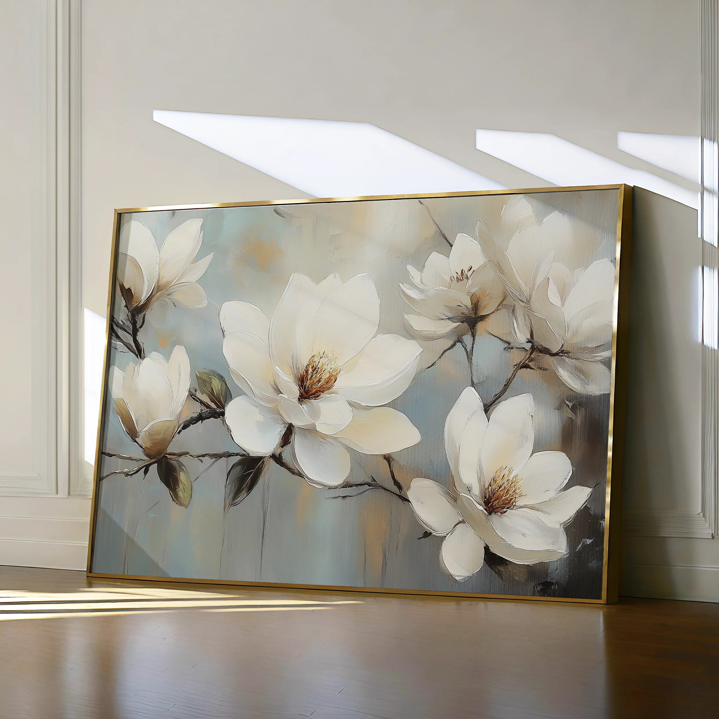 Floral 1052 Canvas Art 18" x 24" / 45 x 60 cm / Black