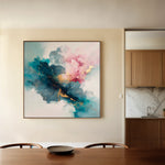 Abstract 1053 Canvas Art 16" x 16" / 40 x 40 cm / Black