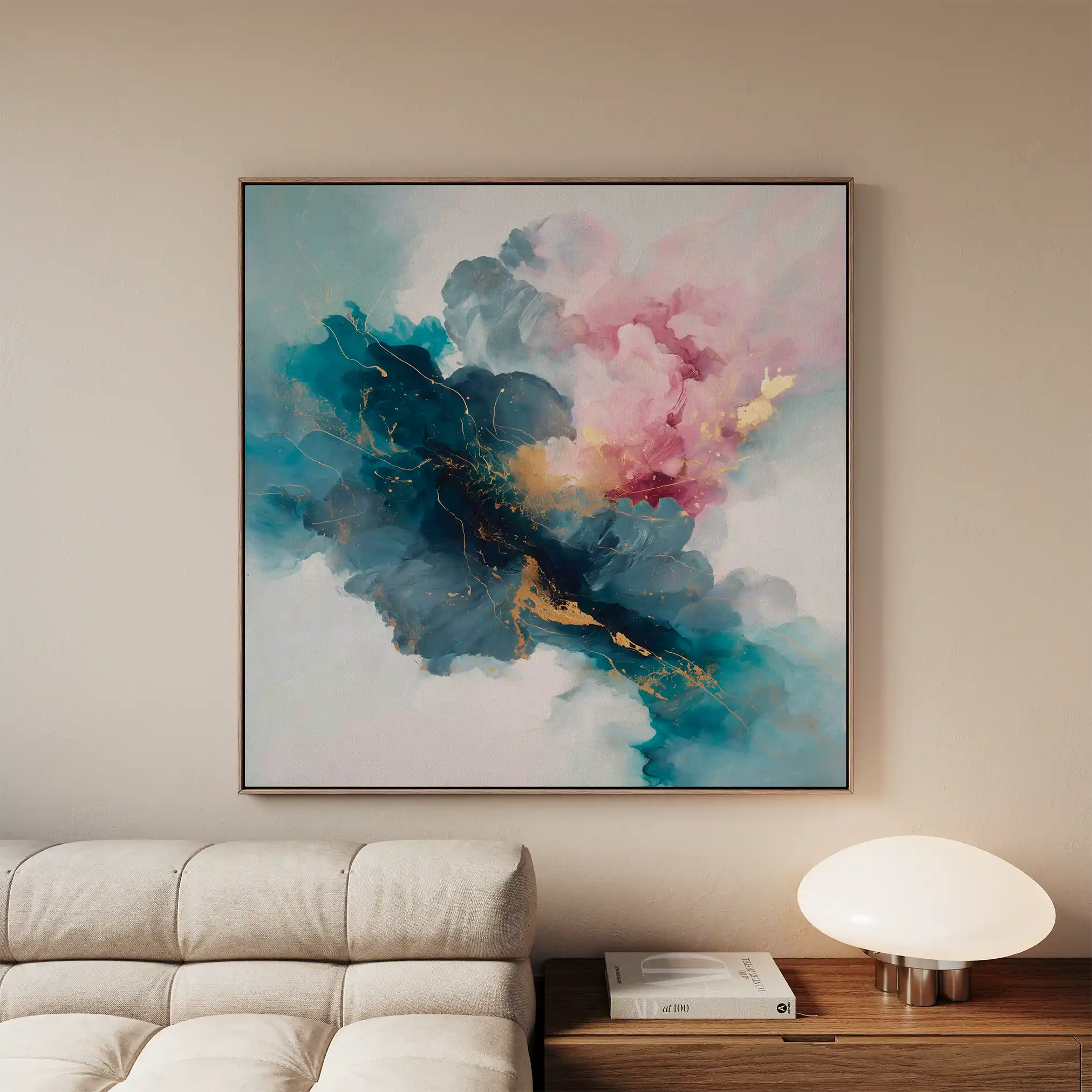 Abstract 1053 Canvas Art 60 x 60 cm / Black