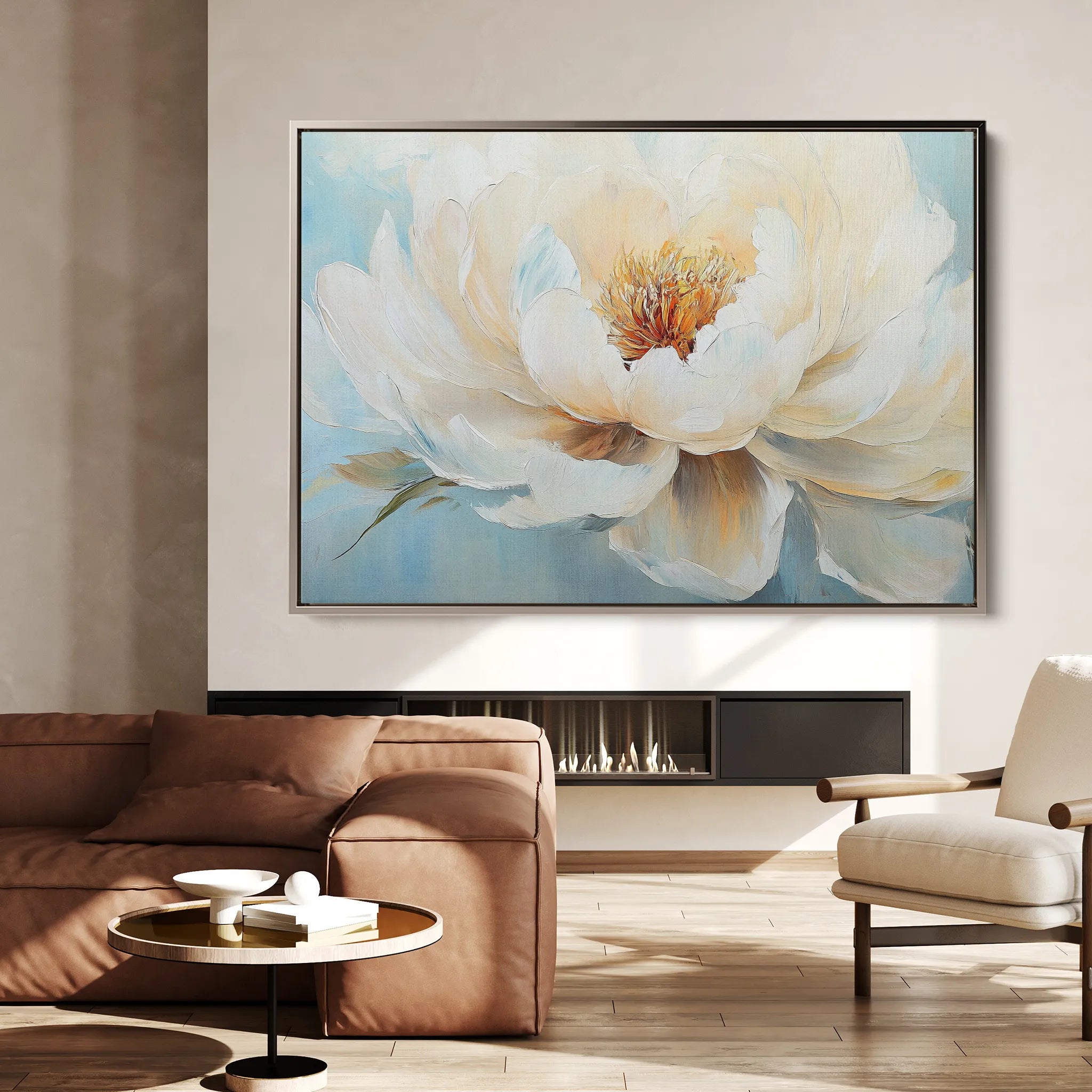 Floral 1053 Canvas Art 18" x 24" / 45 x 60 cm / Black