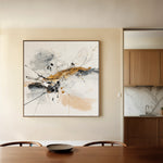 Abstract 1054 Canvas Art 16" x 16" / 40 x 40 cm / Black