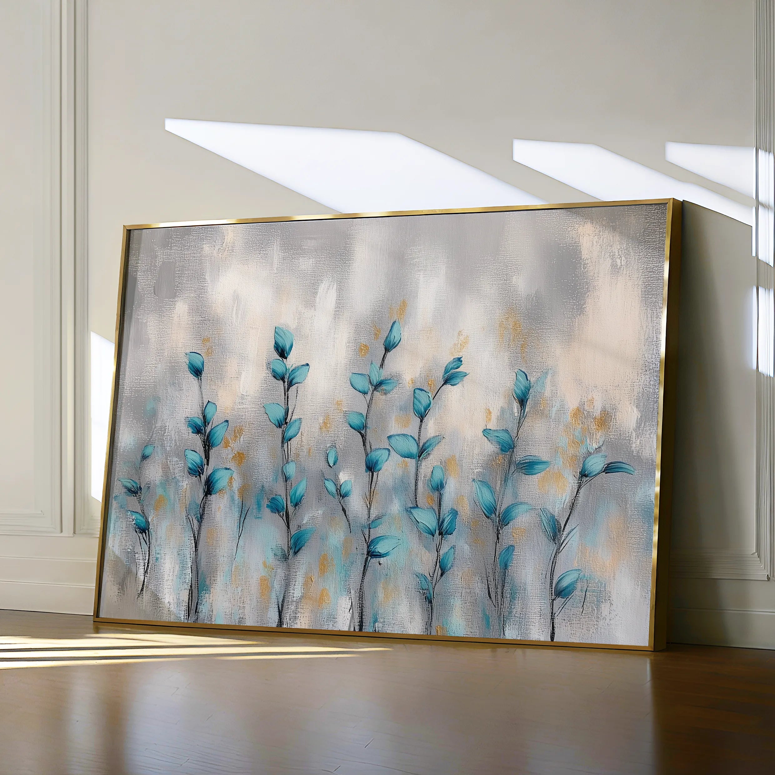 Floral 1054 Canvas Art 18" x 24" / 45 x 60 cm / Black