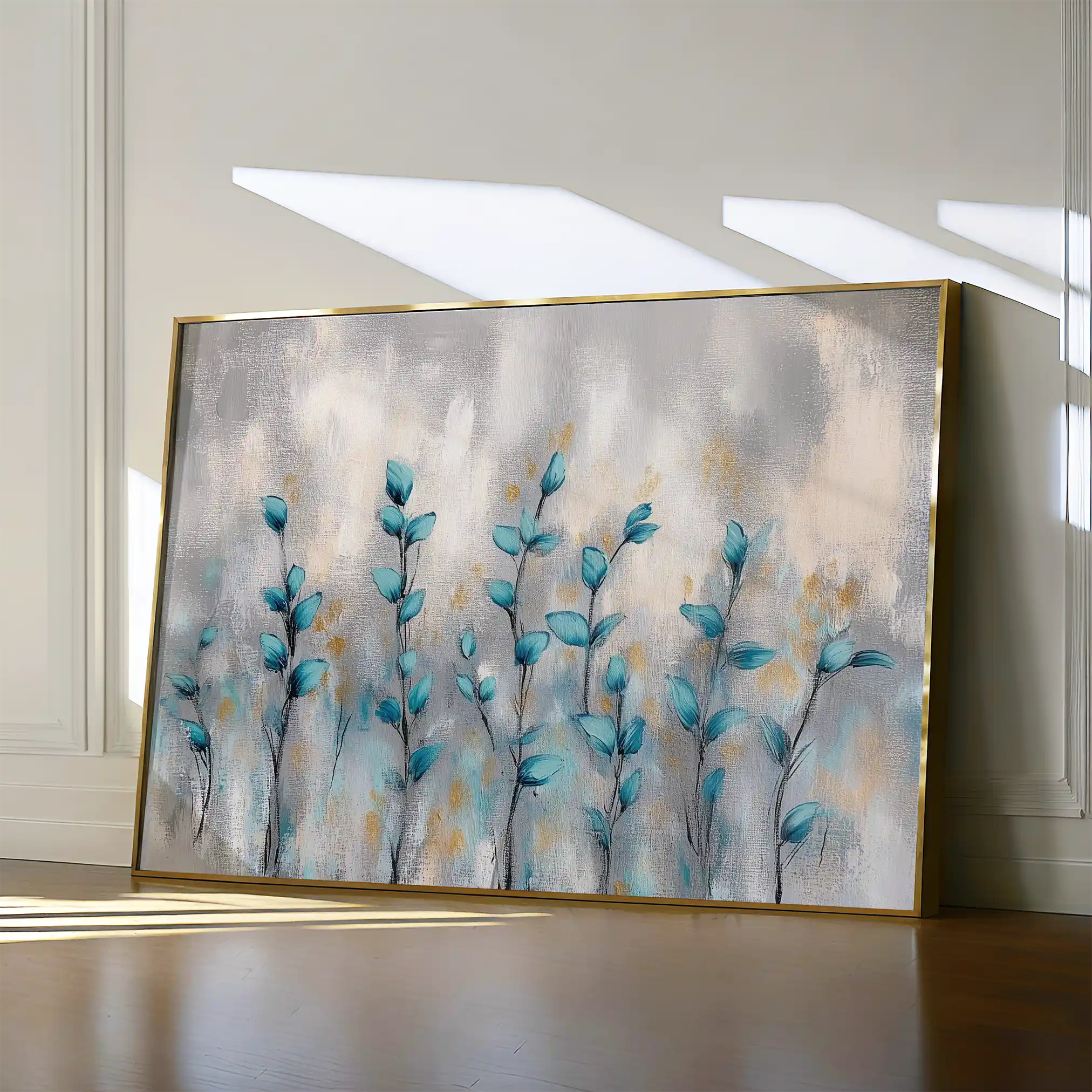 Floral 1054 Canvas Art 60 x 40 cm / Black