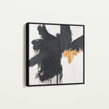 Abstract 1056 Canvas Art 16" x 16" / 40 x 40 cm / Black