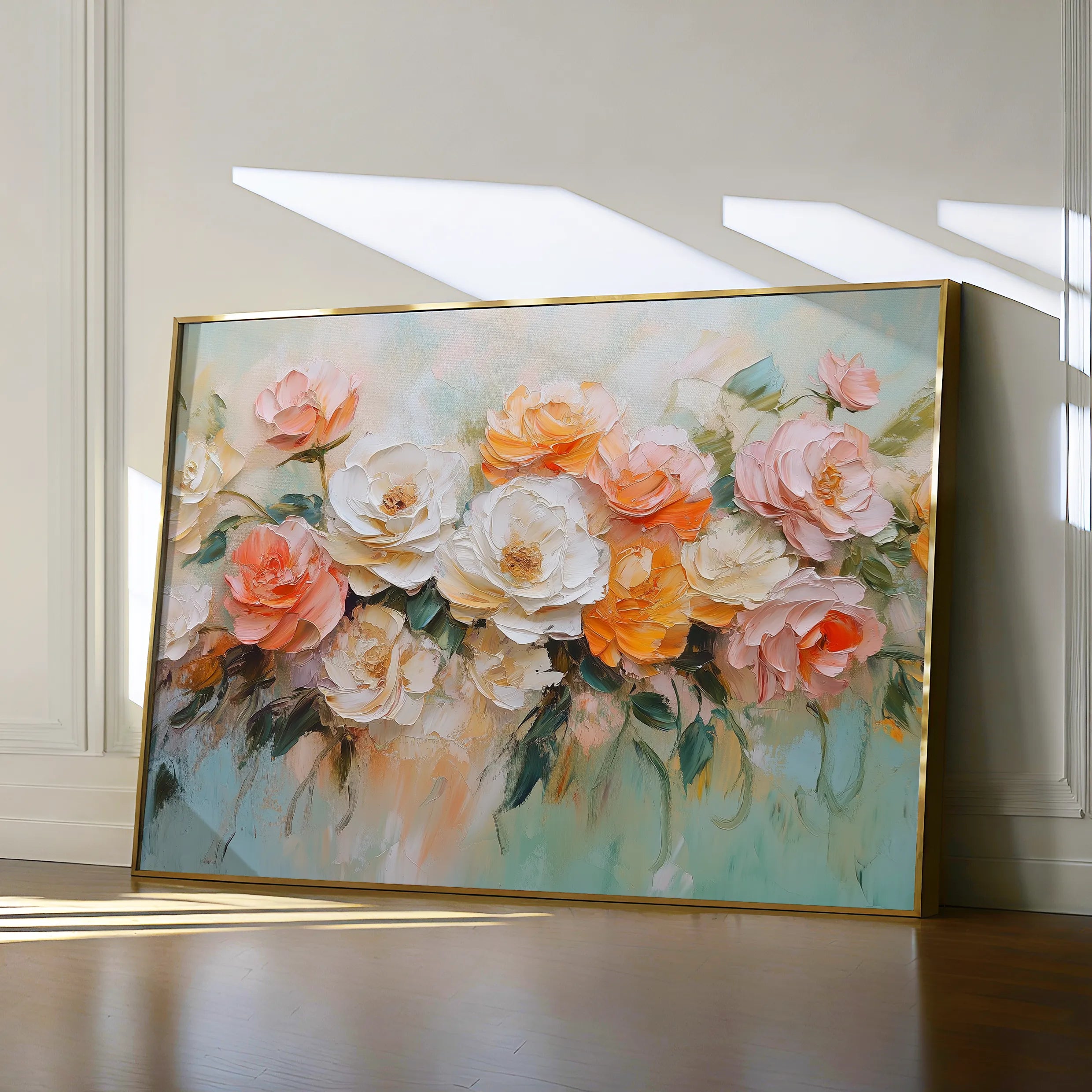 Floral 1056 Canvas Art 18" x 24" / 45 x 60 cm / Black