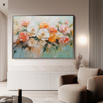 Floral 1056 Canvas Art 18" x 24" / 45 x 60 cm / Black