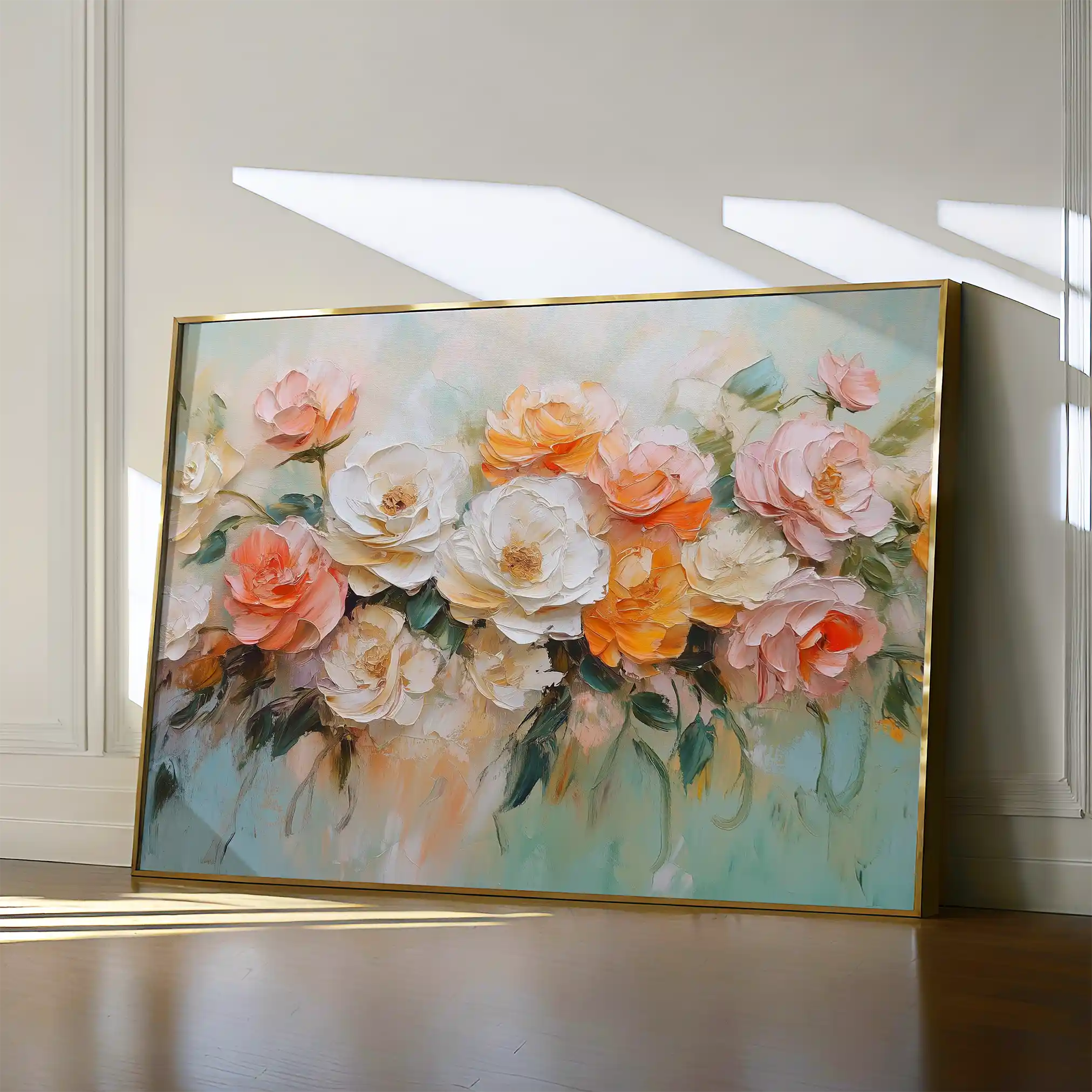 Floral 1056 Canvas Art 60 x 40 cm / Black