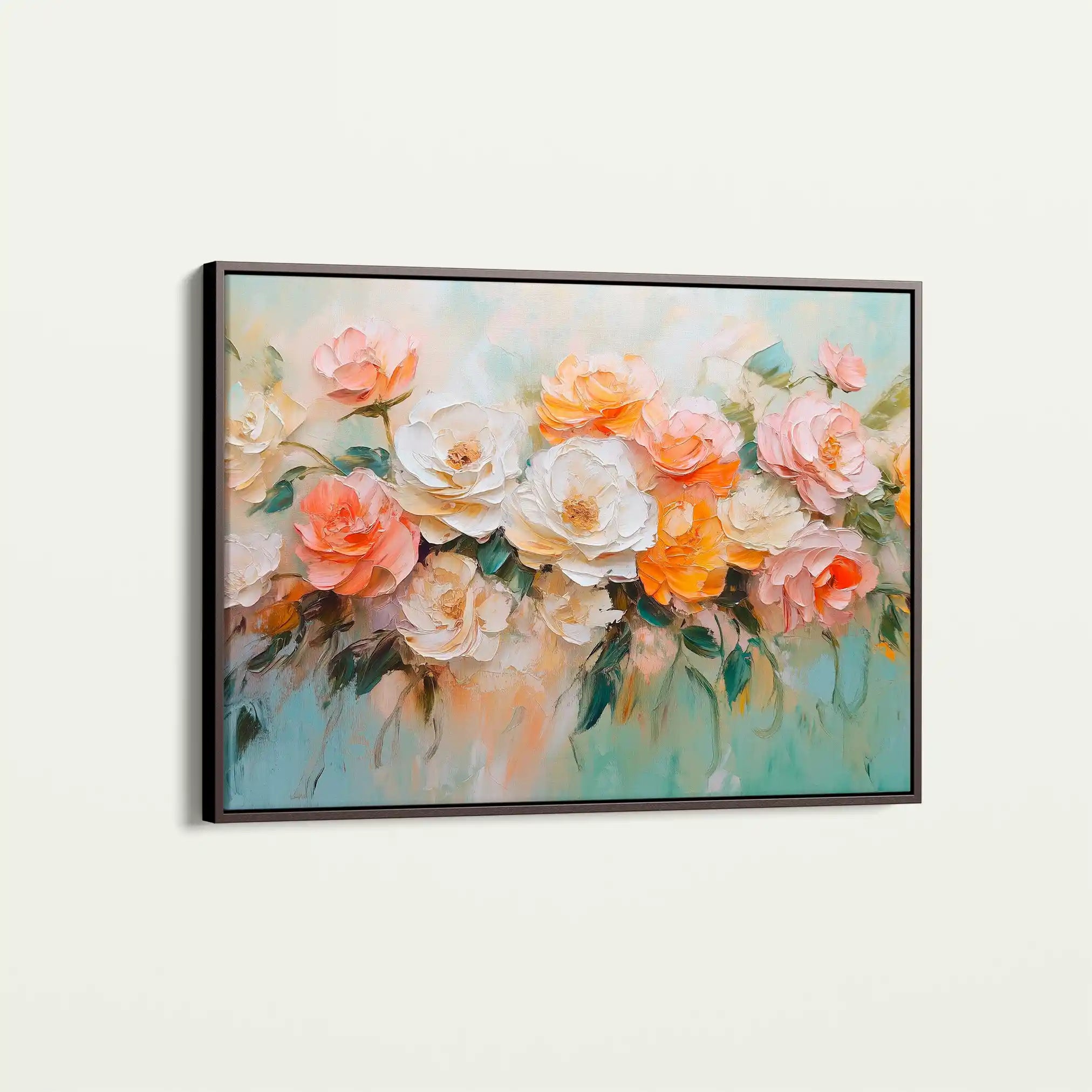 Floral 1056 Canvas Art 60 x 40 cm / Black
