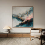 Abstract 1057 Canvas Art 16" x 16" / 40 x 40 cm / Black