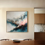 Abstract 1057 Canvas Art 16" x 16" / 40 x 40 cm / Black