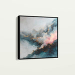 Abstract 1057 Canvas Art 16" x 16" / 40 x 40 cm / Black